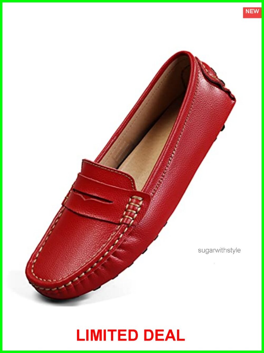 Handmade Genuine Leather Penny Loafers Slip-On Driving Mocs Boat Shoes
